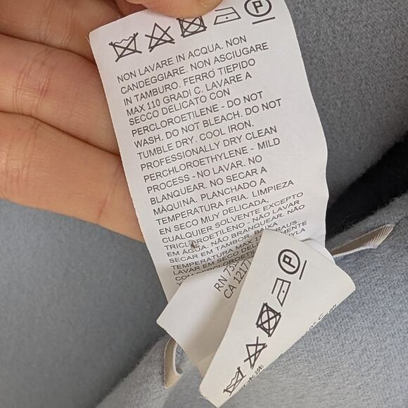 'S Max Mara Unito Angora Coat in Light Blue Virgin Wool, size 2 - Picture 10 of 11